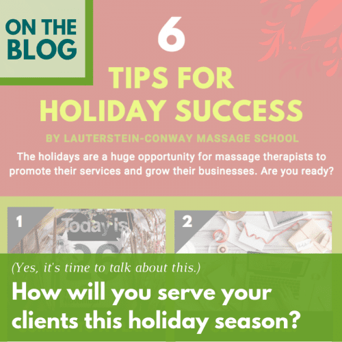 tips for massage therapists holiday success
